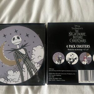 Disney Tim Burton's Nightmare Before Christmas Coaster Set of 4 New